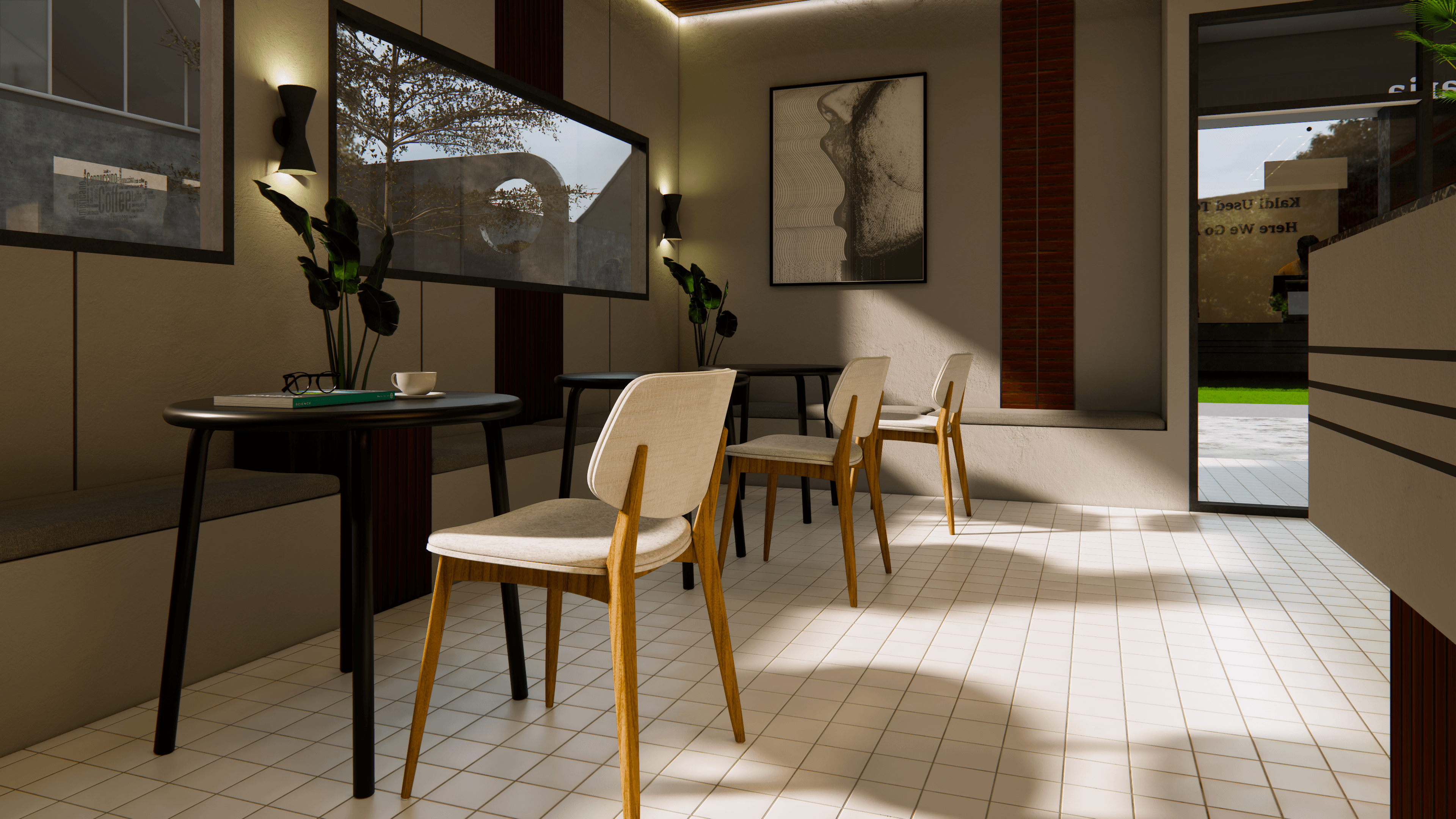 Desain Interior Modern Ruang Tamu dan Kantor