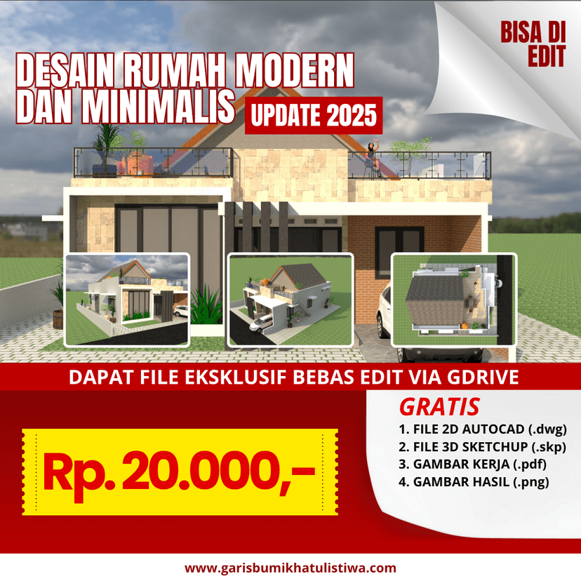 DESAIN RUMAH 10X13 M (2LT)