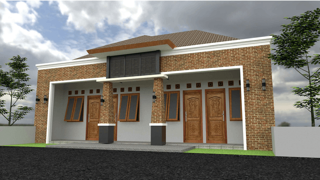 DESAIN RUMAH 12X10 M (KOST)