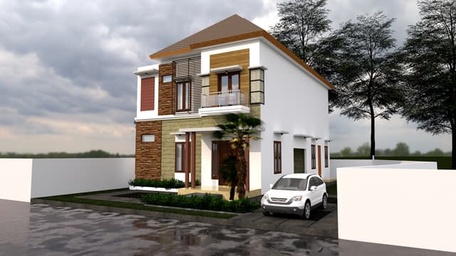 DESAIN RUMAH 9X14.5 M (2LT)