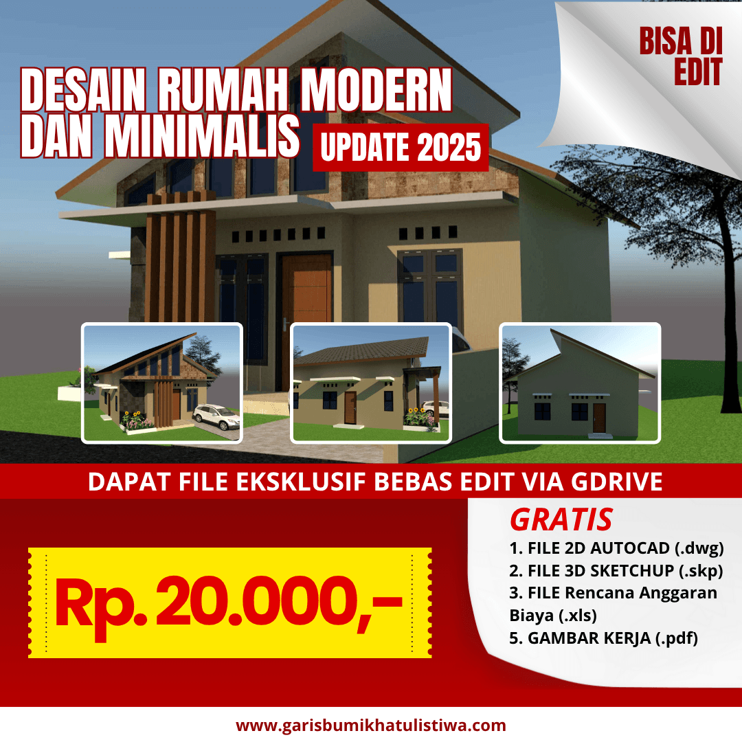 DESAIN RUMAH 8X8.5 M (1LT)