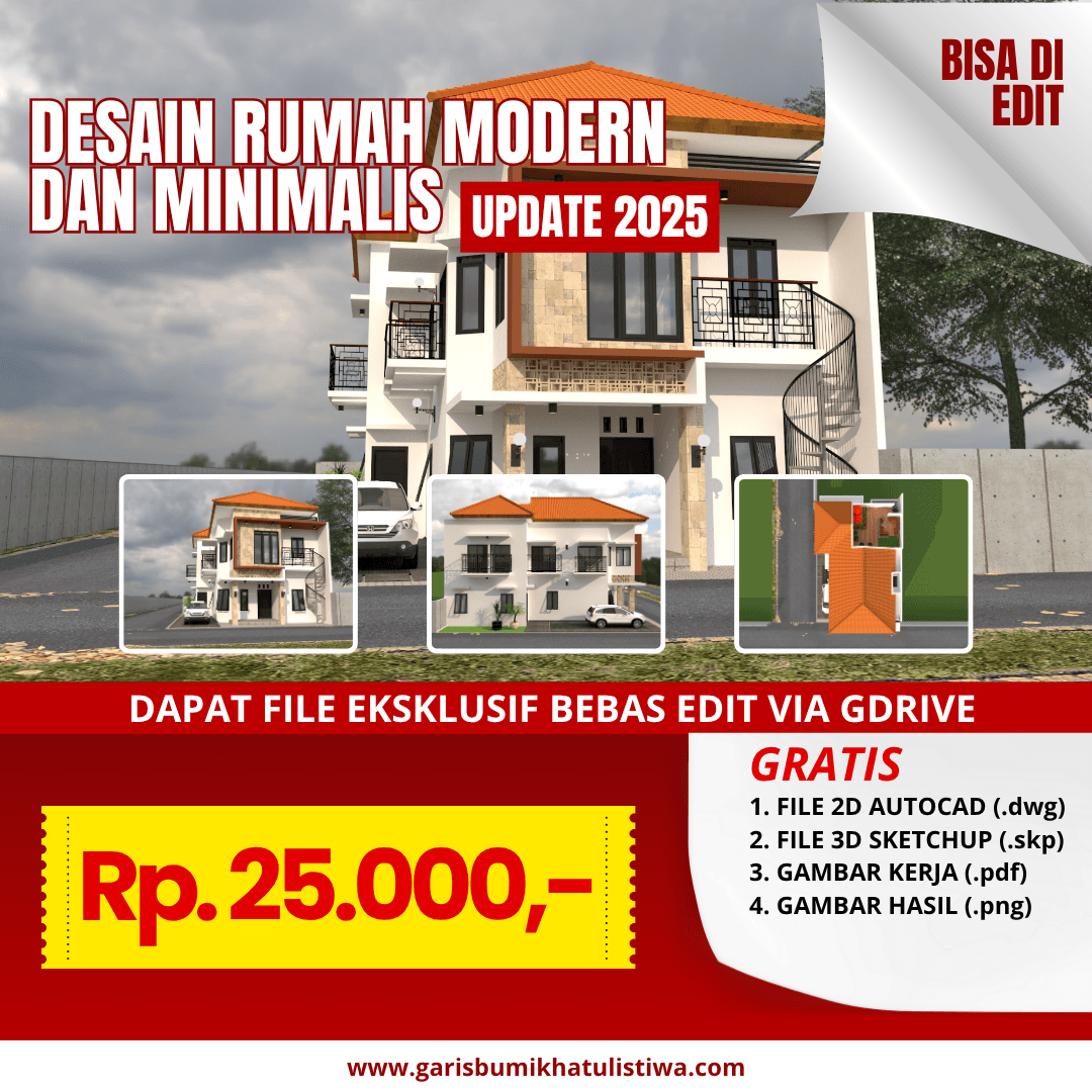 DESAIN RUMAH + KOST 10X15 M (2LT)