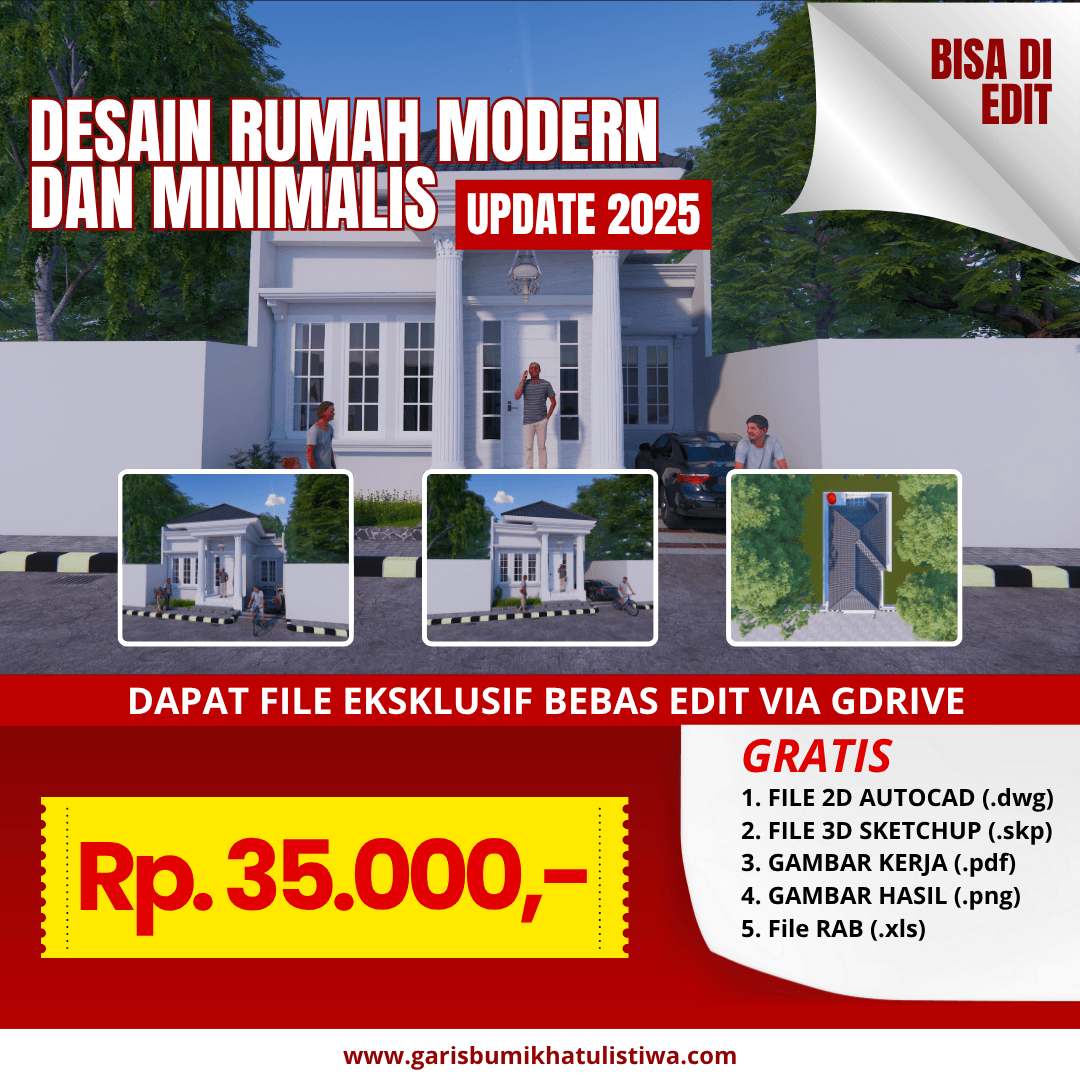 DESAIN RUMAH 8X15 M (1LT)