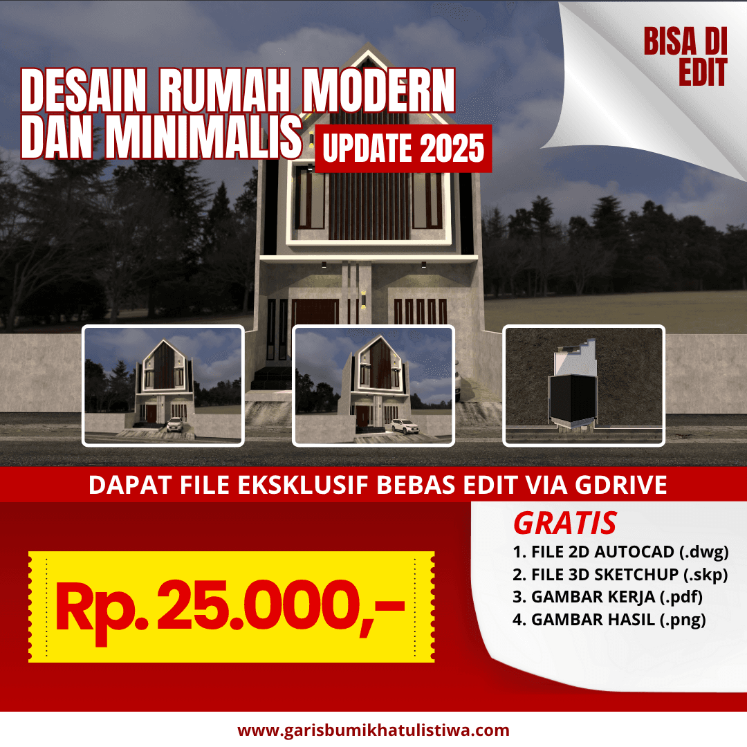 DESAIN RUMAH 8X17 M (2LT)