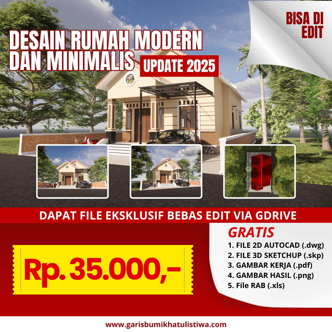 DESAIN RUMAH 8X15 M (1LT)