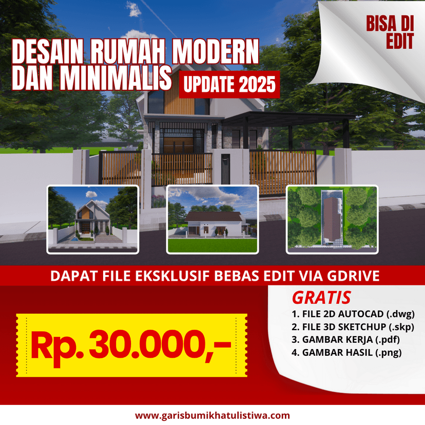 DESAIN RUMAH 7X16 M (1LT)