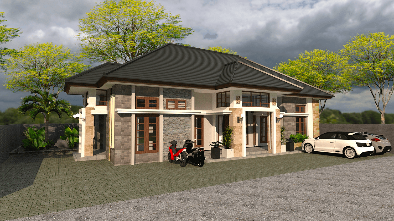 DESAIN RUMAH 17.5X9 M (1LT)