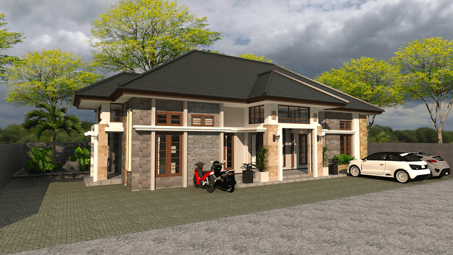 DESAIN RUMAH 17.5X9 M (1LT)