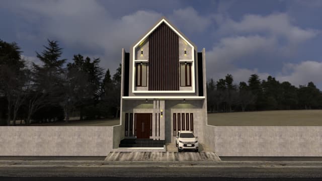DESAIN RUMAH 8X17 M (2LT)