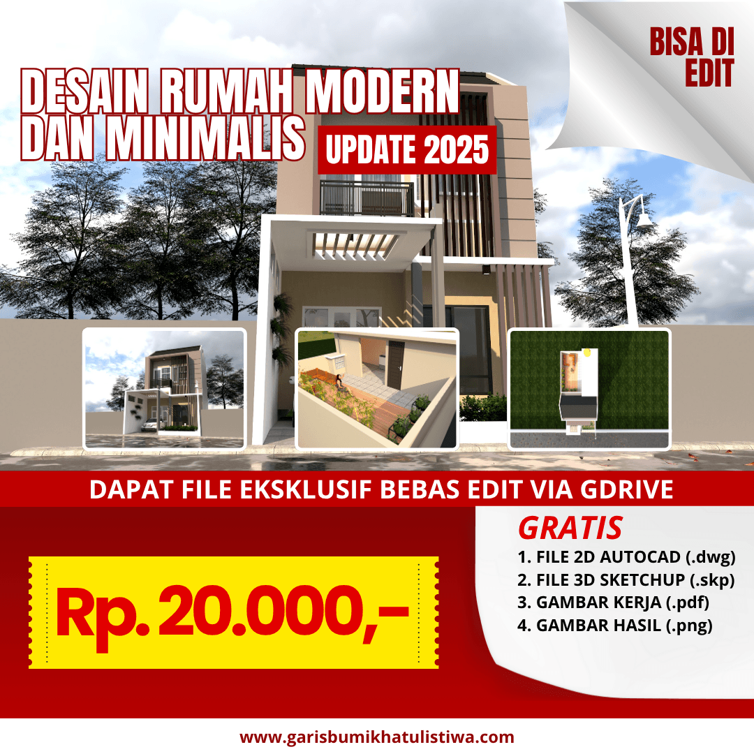 DESAIN RUMAH 6X15.4 M (2LT)