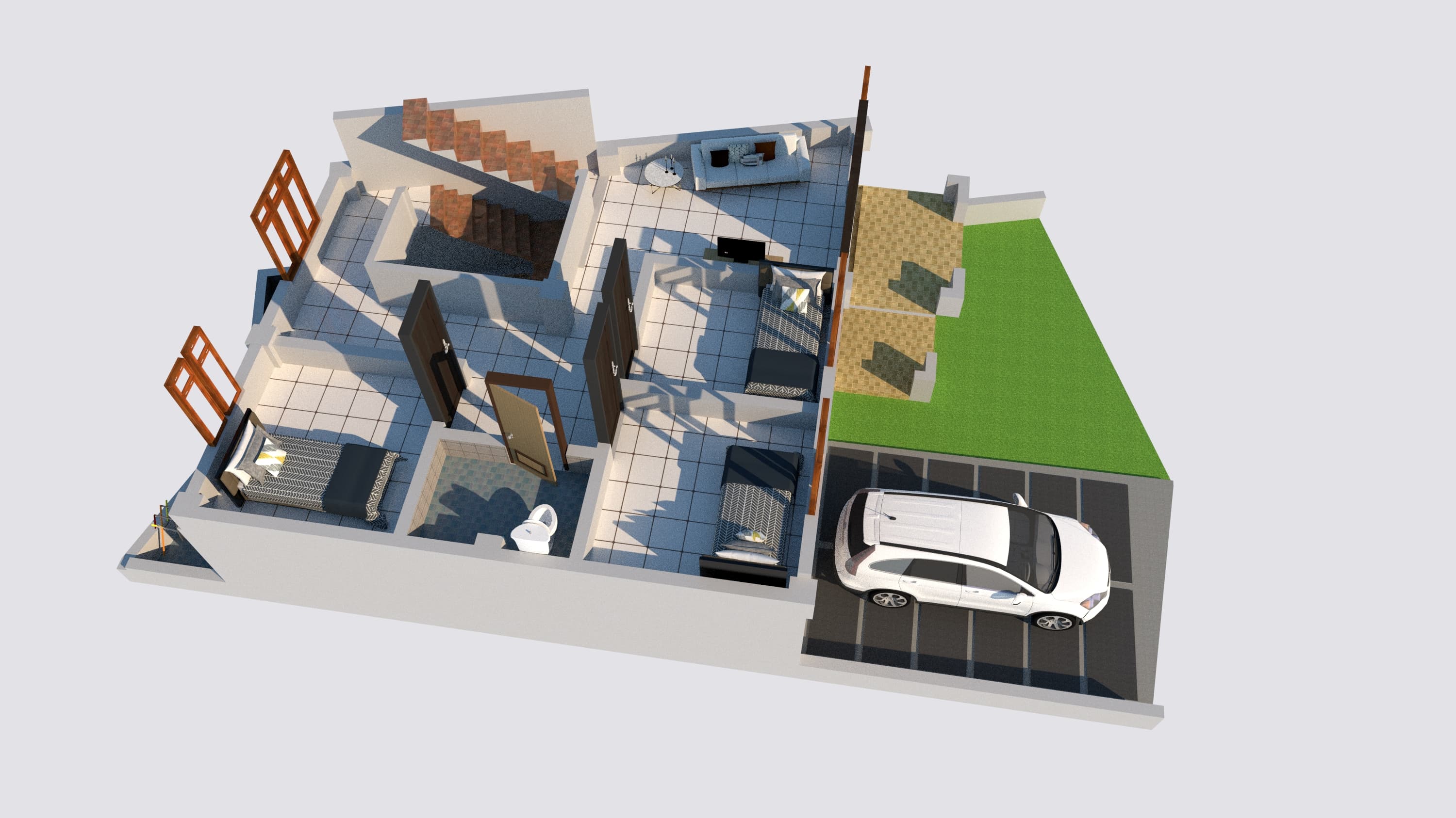 DESAIN RUMAH 8X13 M (2LT)