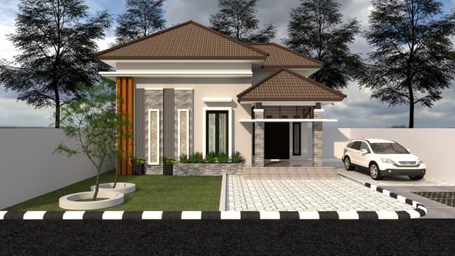 DESAIN RUMAH 11.7X8.5 M (2LT)